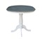 International Concepts Round 36 in Rd Top Ped Table, 12 in Leaf, Counter Ht, White/Heather Gray, 36 W, 48 L, 35.3 in H, Wood K05-36RXT-6B - alternate 5